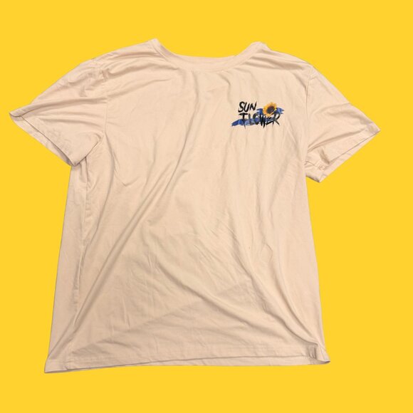🌻 Manfinity “Sunflower” Graphic Tee | Beige Unisex Streetwear Shirt | Size L - Picture 5 of 13